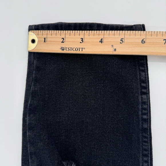 Vibrant MIU Jeans Women 29 Black Destroyed Denim High Rise Grunge Stretch USA - Picture 11 of 11